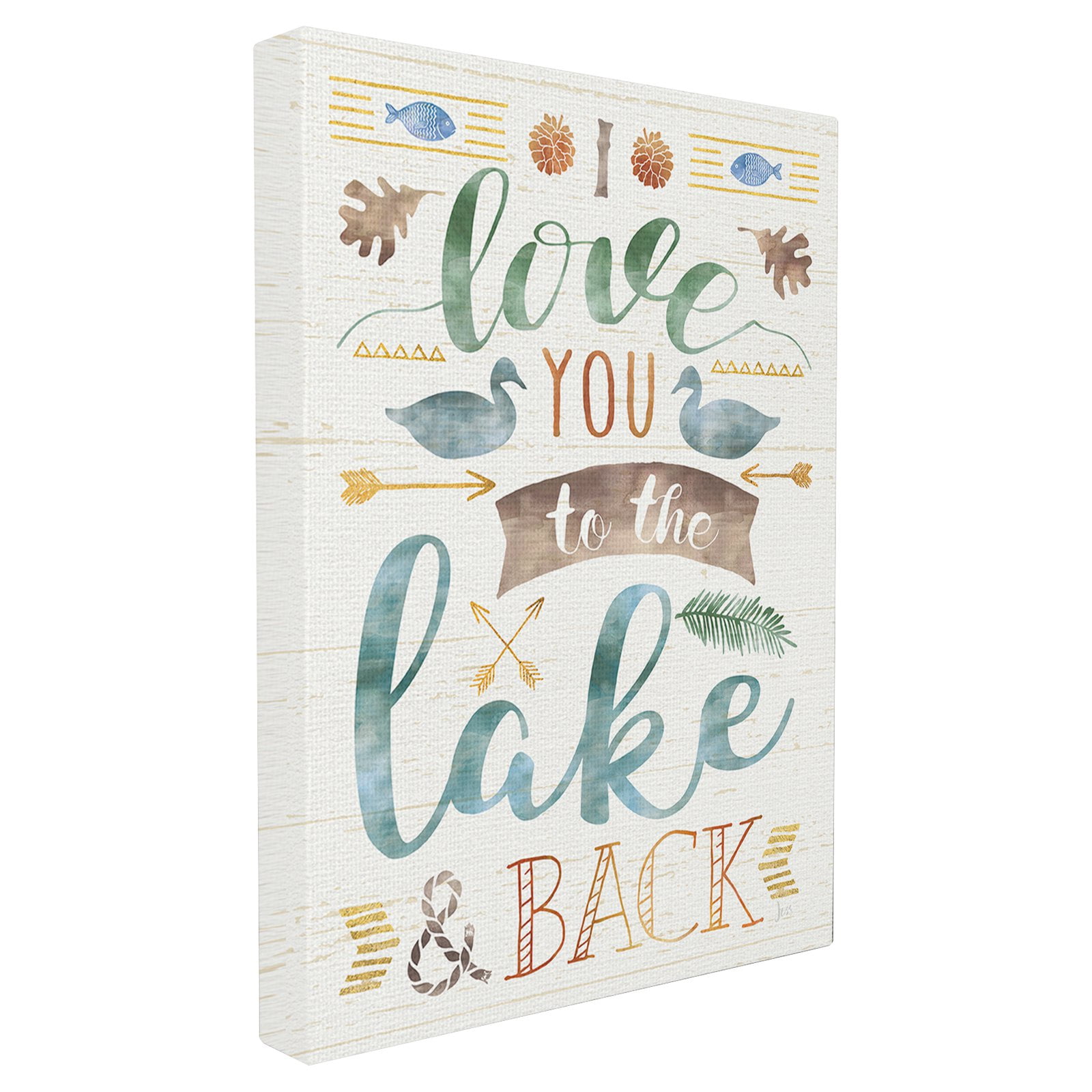 The Stupell Home Decor Collection I Love You To The Lake and Back Wall Art