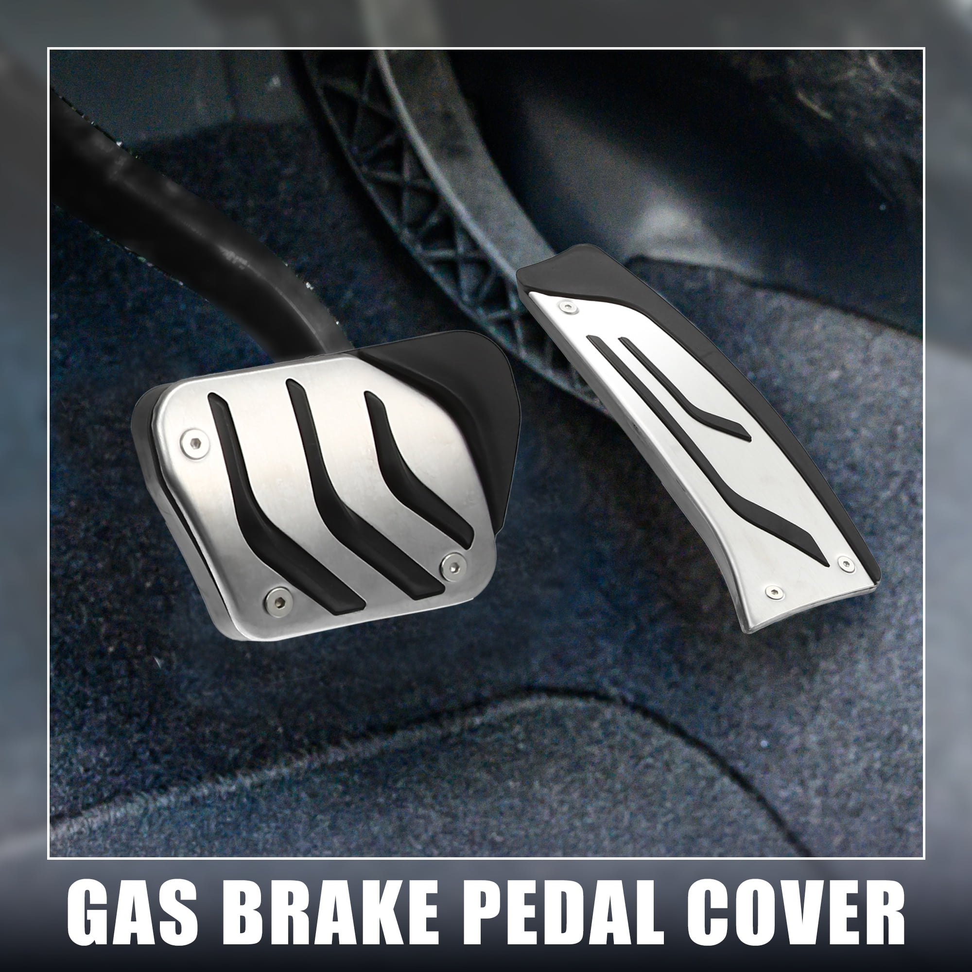 Unique Bargains 3 Pcs Accelerator Pedal and Brake Cover Set for BMW 1 2 3 4 Series