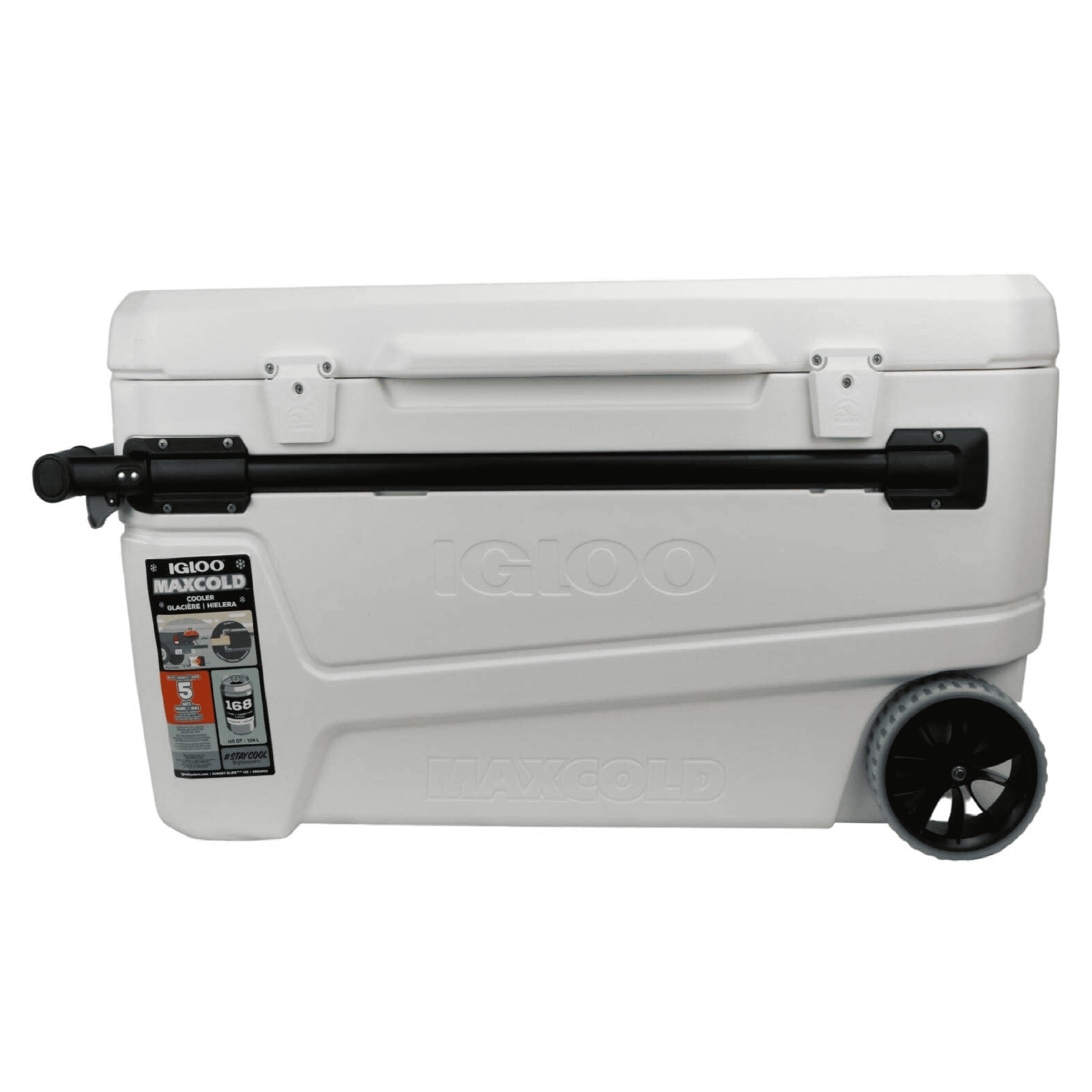 Igloo 50170 110 Qt Glide Pro Portable Large Ice Chest Wheeled Cooler