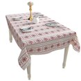 thumbnail image 1 of Adornos de decoración navideña, mantel con estampado de copos de nieve rojos, decoración para mesa de comedor, accesorios de diseño de escena del hogar, 1 of 5