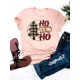 thumbnail image 1 of Camiseta con estampado para mujer, ropa bonita, Top de moda de Año Nuevo, Camisetas Básicas de manga corta con gráfico de Navidad, 1 of 5