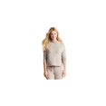 thumbnail image 1 of Aeropostale Womens Marled LS Pajama Sleep T-shirt, Marrón, Small, 1 of 2