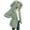 Mint Green, variant on Honeeladyy Womens Winter Jacket Long Sleeve Solid Fuzzy Fleece Open Front Hooded Cardigans Coats Outerwear with Pocket Blue XXL