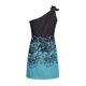 thumbnail image 5 of Vestido de fiesta con lazo sin mangas y un hombro estampado de verano para mujer Mini vestido con estampado floral Pompotops ghjkhdj2254, 5 of 5
