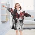 thumbnail image 5 of BZSMCE Wearable Blanket Hoodie Fashion Butterfly's Fiery Dance Home Wear, 5 of 7