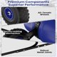 thumbnail image 4 of 29-pulgada heavy-duty steel snow shovel con big double pole, 5-height adjustable handle y all-terrain wheels, blue, 4 of 9
