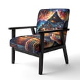 thumbnail image 3 of Designart "Radiant Cityscape of Rio" Multicolor Buildings & Cityscapes Upholstered Accent Chair - Traditional Arm Chair For Living Room, 3 of 5