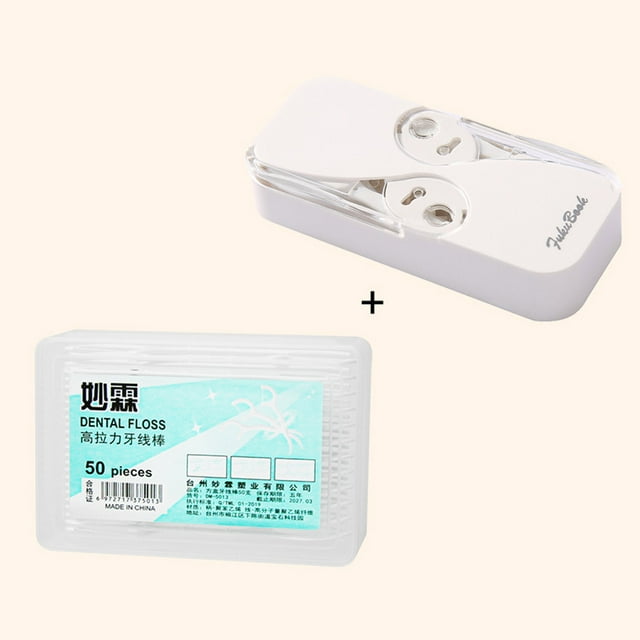Boîte de Rangement Portable Mini à Ouverture Bilatérale pour Fil Dentaire, Boîte de Rangement Automatique pour Fil Dentaire, Contenant pour Bâtonnets de Fil Dentaire, Peut Être Stockée de Façon Répétée 62