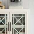 thumbnail image 2 of 70.8" Sideboard Buffet Cabinet with Storage, Sideboard Buffet Table Mid Century Modern Accent Cabinet with 4 Doors, Wood Coffee Bar Cabinet Media Console Credenza for Living Room, Kitchen, Hallway, 2 of 7
