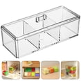 thumbnail image 2 of Miangastore Transparent Reusable Plastic Tea Organizer for Bags with Divided Design for Storage 6.3"x3.9"x5.5", 2 of 8