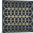 thumbnail image 1 of ARTCANVAS Art Deco Tan Circles on Blue Canvas Art Print - Size: 12" x 12" (1.50" Deep), 1 of 9