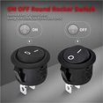 thumbnail image 4 of 5Pcs Car 20mm Mini Round Rocker Switch ON Off 12 Volt Toggle Switch 12V Automotive RV 2 Pin Switch 120V With Wire ,Easy to Install, 4 of 6