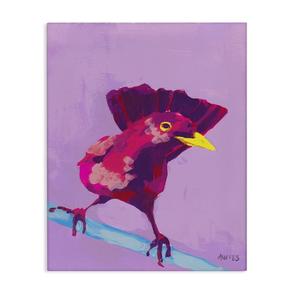 Stupell Industries Contemporary Vivid Perched Bird Canvas Art, 16 x 20, by Ania Zwara