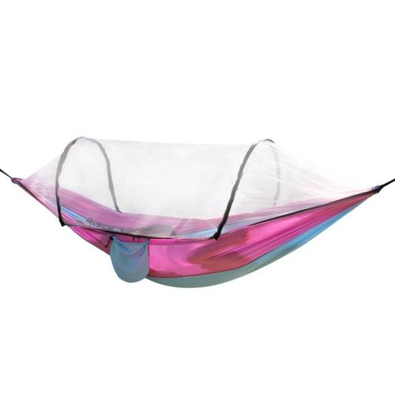 Outdoor Hammock with Mosquito Net, Portable Double or Single Travel Hammock Hanging Bed, for Hunting Camping Sleeping, Sway Bed with Insect Protection