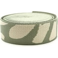 thumbnail image 2 of 1.5 Inches Cotton Poly Webbing Strap, Nature Leaf Pattern Heavy Webbing for Arts and Crafts, Bag Strap (Olive Green Ivory x 50 Yards), 2 of 6