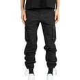 thumbnail image 4 of IYYVV Men's Tactical Pants Military Work Pants for Men Ripstop Multi Pockets Construction Trousers Vintage Cargo Pants Camouflage Pants Black XL, 4 of 5