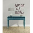 thumbnail image 2 of Everyday is a New Beginning Vinyl Lettering Motivational Wall Words, Eggplant, 23x23, 2 of 5