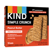 KIND Bars, Simple Crunch Peanut Butter Bars, Gluten free, 1.4 oz, 10 Snack Bars