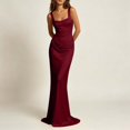 thumbnail image 2 of Iyufng Evening Gown for Women Spaghetti Straps Pleated Bodycon Maxi Dresses, 2 of 6