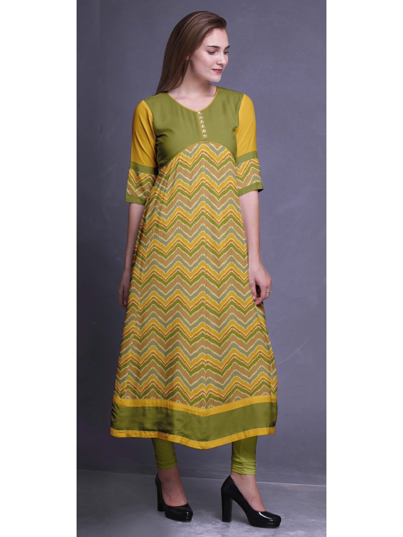 Bimba A Line Indian Kurti Printed Anarkali For Women Tunic Ethnic Kurti -  Walmart.com
