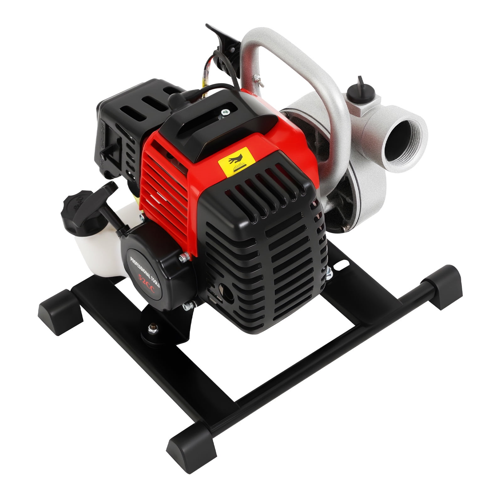 ToppiJoy 52CC Water Transfer Pump Gas Powered, Gas Trash Pump with 2-stroke Gasoline Engine for Well Intake, Farmland Irrigation