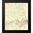 thumbnail image 2 of USGS 20x23 Black Modern Framed Museum Art Print Titled - Wichita Falls West Texas Quad - USGS 1918, 2 of 5