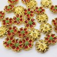 thumbnail image 4 of 10 botones de aleación de flores con de imitación, botones de vástago, adornos para decoración, costura, manualidades, 25mm Soledad Botones del rhinestone, 4 of 7