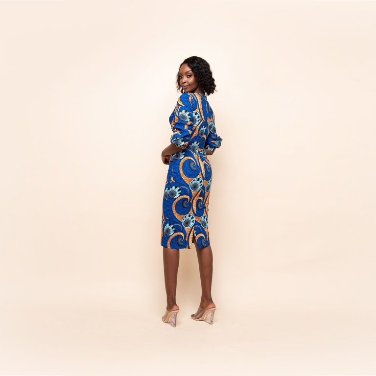 African style Womens Dresses sexy V-neck three-quarter sleeve dress fashion  hip skirt - Walmart.com