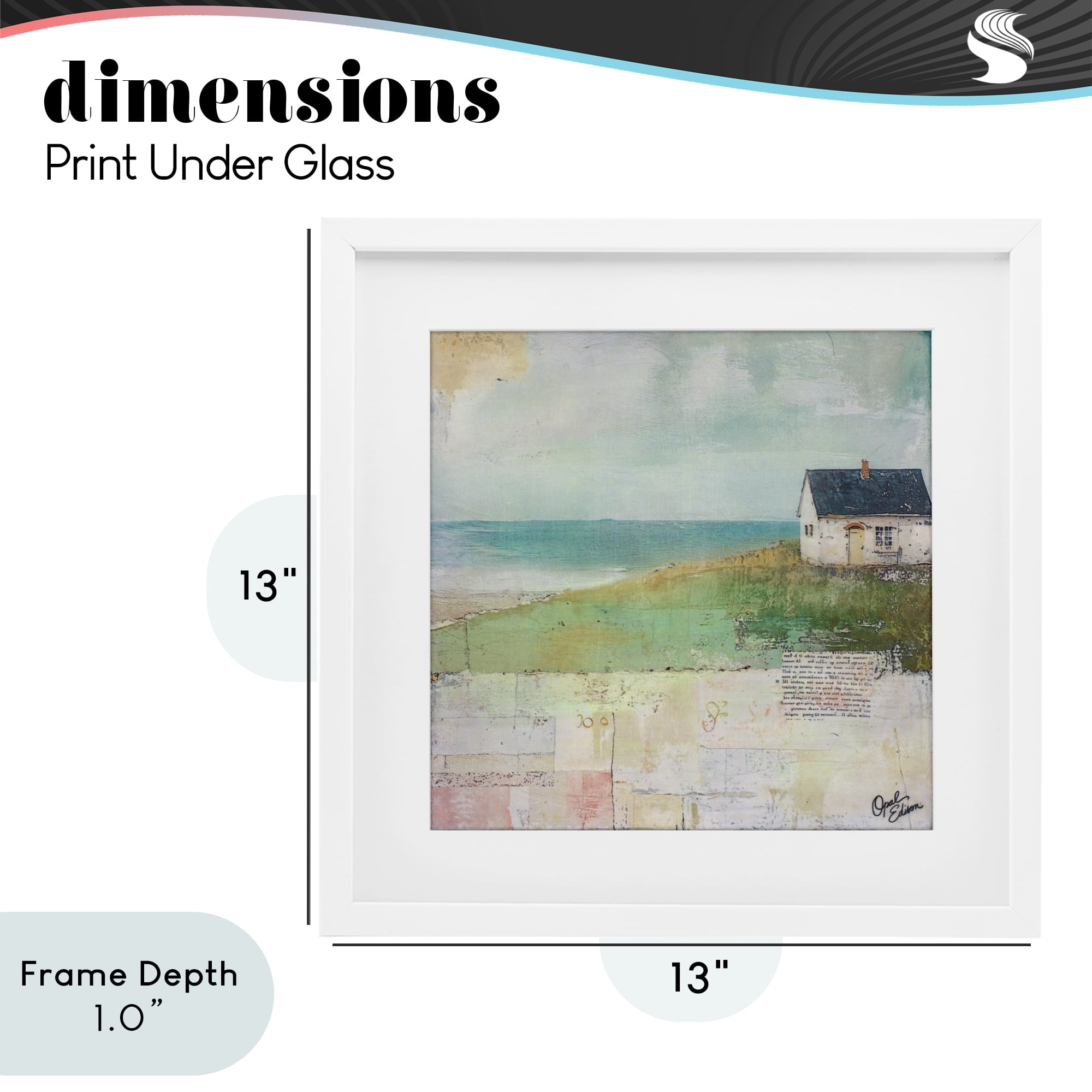 Stupell Industries Quiet Place By The Coast White Framed Print Under Glass, design by Opal Edison