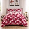 thumbnail image 5 of Greenland Home Fashions Wedding Ring Reversible Red Coverlet Set, Adult, 2-Piece Twin/XL, 5 of 7