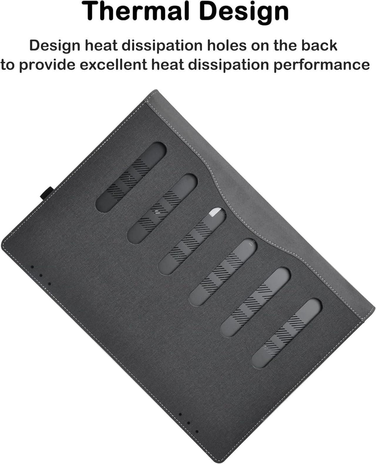 Laptop Case Cover for Lenovo Yoga 7i 2-in-1 16" 10th Gen / Yoga 7 2-in-1 16" 16ILL10 16AKP10 Detachable Notebook Sleeve Computer Bag PU Accessories with Heat Dissipation Hole