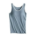 thumbnail image 4 of Sleeveless Tops for Women Trendy Women's Tanks And For Everyday And Wear Comfortable Stylish Sleeveless Tops Summer Pairing With Jeans Or Shorts Breastfeeding Undershirts Dark Teal Women Comp Blue XXL, 4 of 8