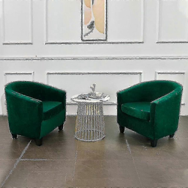 Funda para sillón, silla, sofá, funda para asiento de silla de salón, color verde esmeralda b5