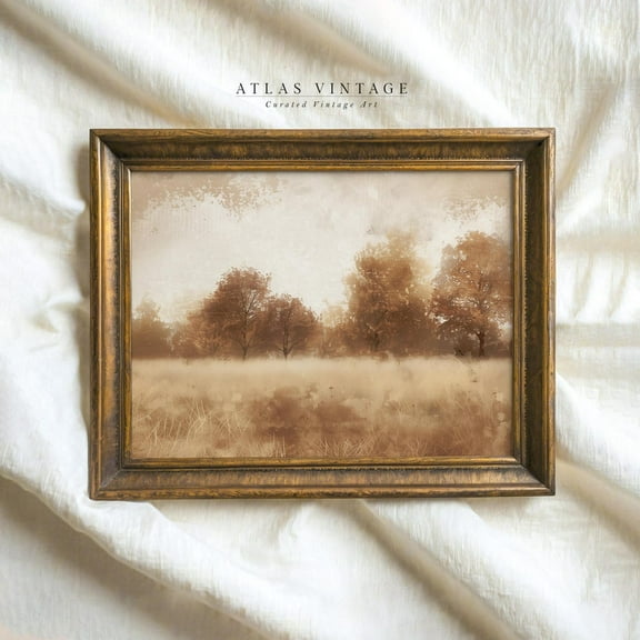 Modroom Autumn Landscape Print - Vintage Fall Scenery, Moody Farmhouse Decor, Rustic Cottagecore, Modern Wall Art Decor, 8x12 UNFRAMED