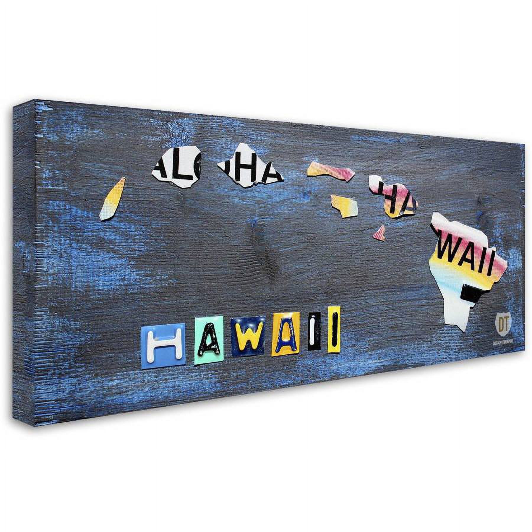 Trademark Fine Art 'Hawaii State Map' Canvas Art by Design Turnpike