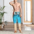 thumbnail image 2 of Fotbe Boards and Beach Pantalones de Pijama para Hombre, Pantalones de Dormir, Pantalones de Casa con Cintura Ajustable y Bolsillos-Medium, 2 of 6