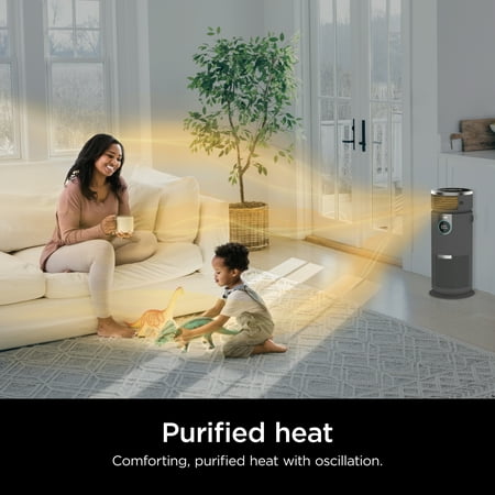 Shark - 3-in-1 Air Purifier, Heater & Fan with NanoSeal HEPA, Cleansense IQ, Odor Lock, for 500 Sq. Ft - Grey