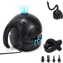 PPXIA Electric Air Pump for Inflatable, Air Pump for Gymnastics Mat Inflatable Tumbling Mat with 4 Nozzles, Air Mattress Air Bed Pump for Swimming Ring Pool Toy Raft Boat Quick Electric Air Pump