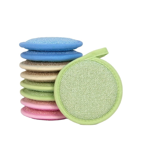 Ajhhao Scrub Sponges, Reusable Cleaning Sponges, Steel Wool Scrubber, Metal Sponge, Multifunctional Scrub Sponge, Easy Grip Cleaning Scrubber For Dishes, Pots And Pans (5 Pcs Random Color)