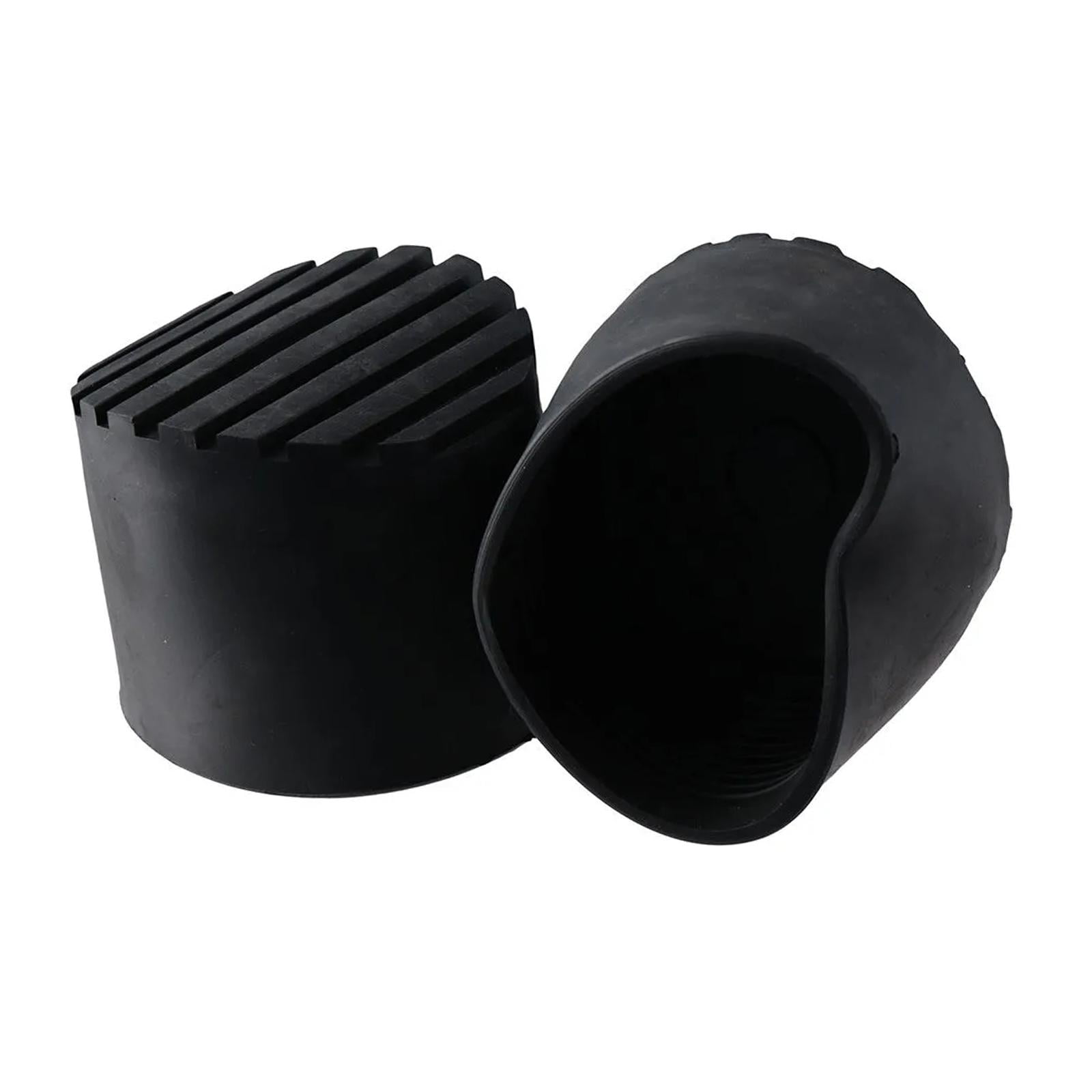Lot de 2 Pieds d'Échelle d'Extension Coussin Bottes Rondes Insonorisées Résistantes à l'Usure Accessoires Noirs pour Garages, Studios, Jardins et Intérieurs 6.4cm