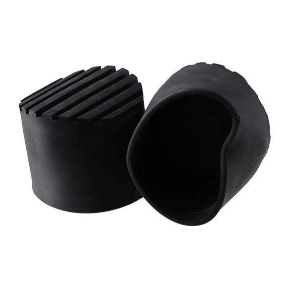 Pies de escalera telescópica Zulema Cubierta de Goma flexible fácil de montar resistente negro 56 cm