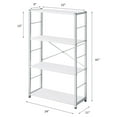 thumbnail image 5 of ACME Tennos Bookshelf in White and Chrome, 5 of 6