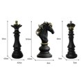 thumbnail image 2 of Nordic Resin International Chess Piece Sculpture Ornament Statue Home Art Decor Zekai, 2 of 5