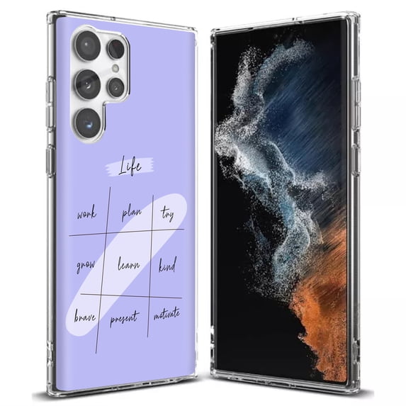 TalkingCase Slim Phone Case Compatible for Samsung Galaxy S22 Ultra 5G, Tic Tac Toe 2 Print, Thin Light, Flexible, Soft, USA