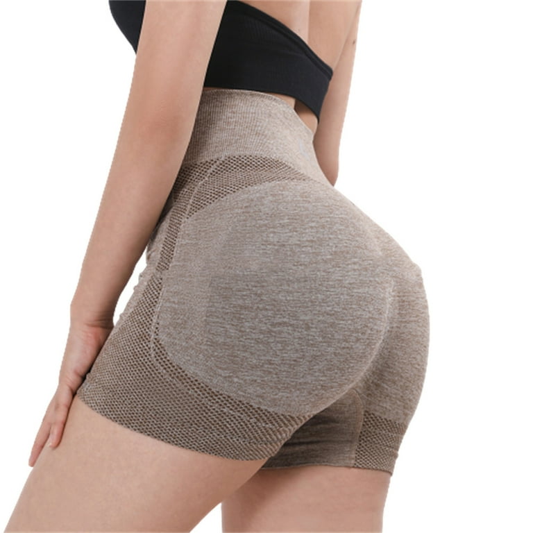 Workout Yoga Shorts Women Casual Yoga Running Shorts Elastic Fitness Slim  Shorts