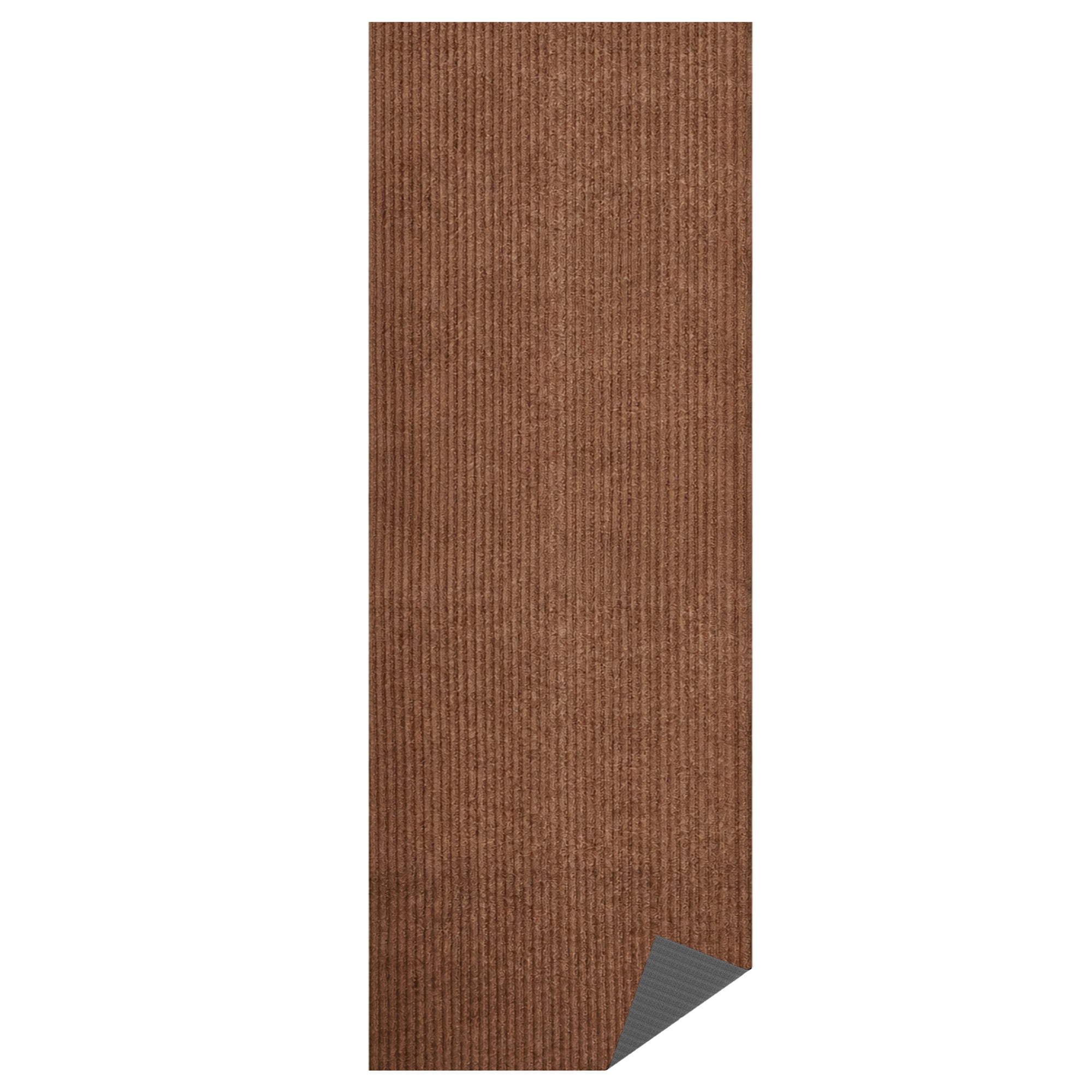 Ottomanson 2'7" x 47' Non-Slip Hallway Runner Rug, Waterproof Carpet Runner for Entryway, Dirt Trapper, Beige