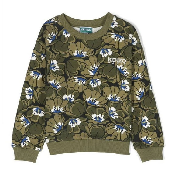 Kenzo Kids Floral Print Long Sleeve Sweatshirt, Size 8Y