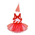 thumbnail image 4 of YiZYiF Kids Girls Sequin Stripe Ballet Leotard Tutu Dress Christmas Dance Figure Skating Costumes Red 16, 4 of 7