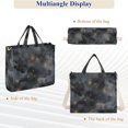 thumbnail image 6 of FORMRS Womens Corduroy Tote Bag Crossbody Shoulder Purse Handbag with Detachable Strap, Gray Sky Pattern, 6 of 7