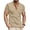 Khaki, variant on LTTVQM Men's Henley Shirts Short Sleeve Casual Lightweight Slim Fit Basic Button 2026 Spring Summer T-Shirt with Pocket Blue 3XL